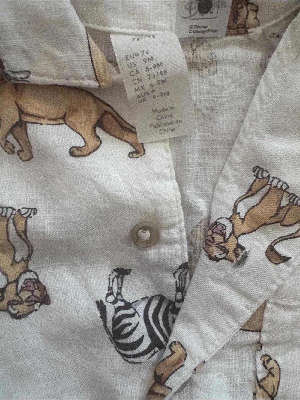 NWOT H&M Disney Lion King Short Set